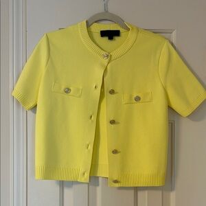 Zara Lemon Yellow Knit Top